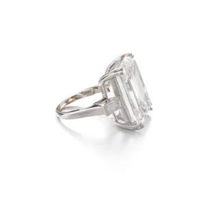10 Carat Emerald-cut Statement / F color | VS | 14K White Gold