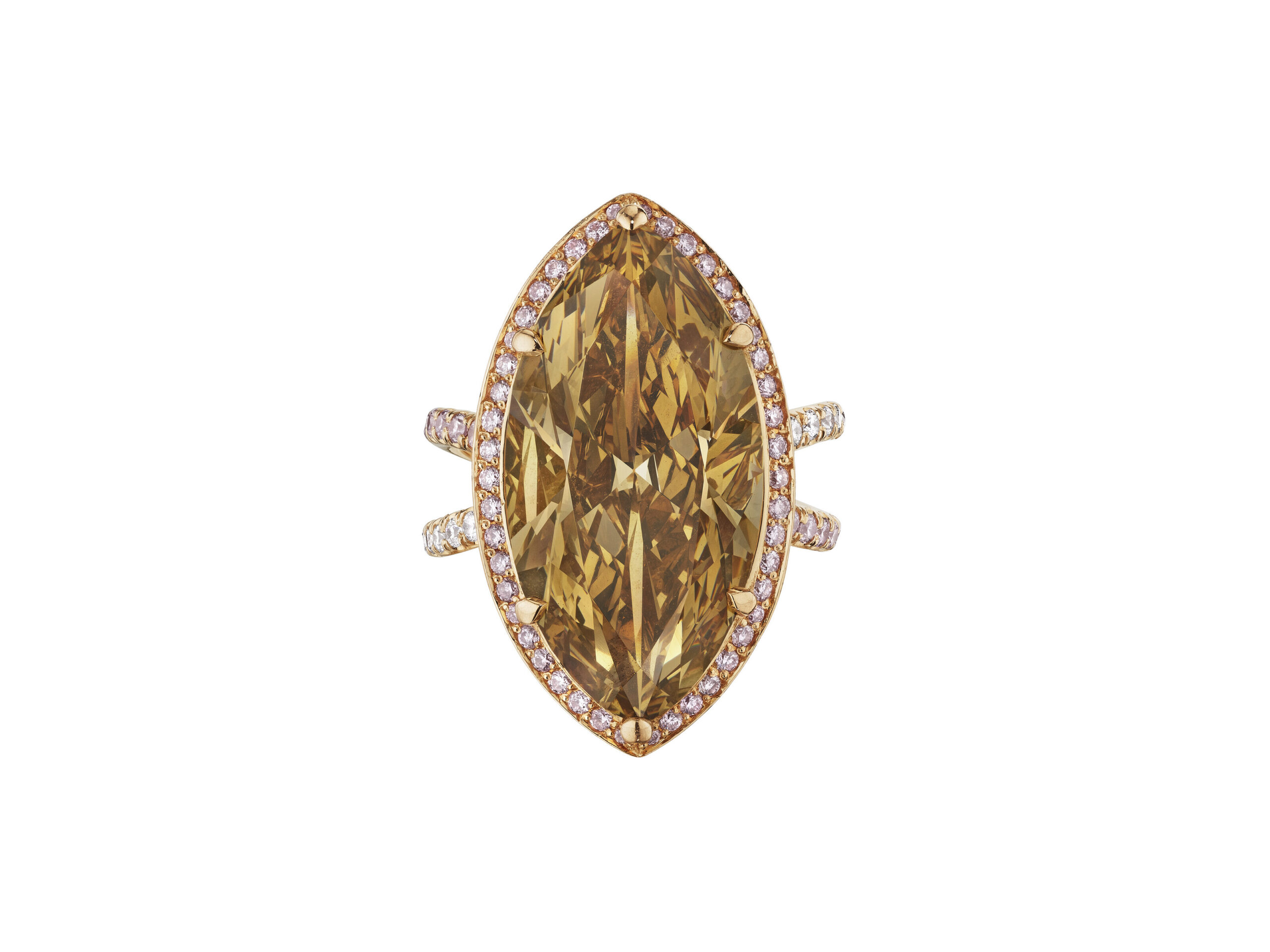 photography by Steven DeVilbiss 10 Carat Marquise Statement | Fancy Yellow | 14K White Gold | Sunlit Royal Radiance - Image 1