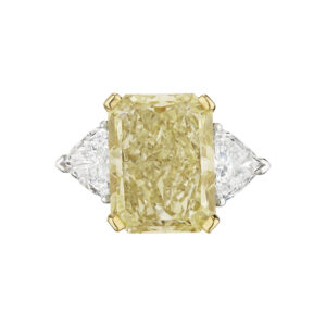 10 Carat Radiant Statement | Fancy Yellow | 14K White Gold | Sunlit Royal Radiance