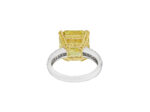 10 Carat Assher Cut Statement | Fancy Yellow | 14K White Gold | Colour-Collector’s Treasure - Image 4