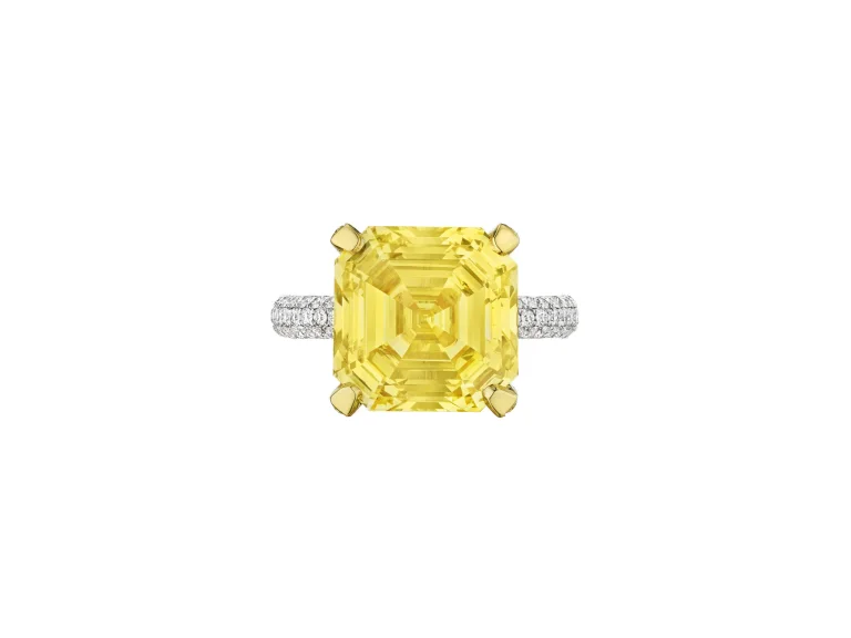 10 Carat Asscher Cut Statement | Fancy Yellow | 14K White Gold | Colour-Collector’s Treasure