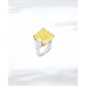 10 Carat Radiant Statement | Fancy Yellow | 14K White Gold | Sunlit Royal Radiance