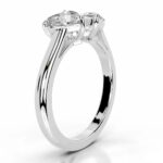 10 Carat Heart Shape Toi Et Moi Diamond Ring | Brilliant White | VVS | 14K White Gold - Image 3