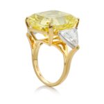 10 Carat Round Brilliant Statement | Fancy Yellow | 14K White Gold - Image 2