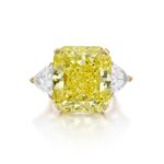 10 Carat Round Brilliant Statement | Fancy Yellow | 14K White Gold