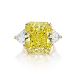 10 Carat Round Brilliant Statement | Fancy Yellow | 14K White Gold