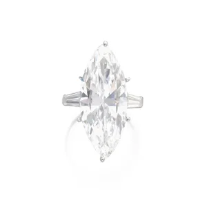 10 Carat Marquise Statement | Type IIa | Brilliant White / D color | FL/IF | 14K White Gold