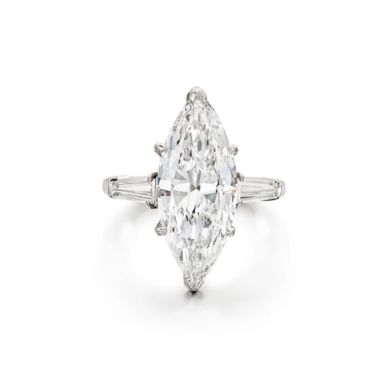 10 Carat Marquise Statement | Brilliant White / J color | SI | 14K White Gold