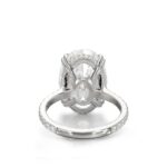 10 Carat Oval Statement | Type IIa | Brilliant White / D color | FL/IF | 14K White Gold - Image 3