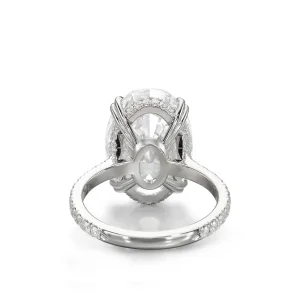 10 Carat Oval Statement | Brilliant White / F color | VS | 14K White Gold