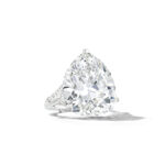 10 Carat Pear Statement | Brilliant White / D color | FL/IF | 14K White Gold