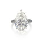 10 Carat Pear Statement | Type IIa | Brilliant White / D color | FL/IF | 14K White Gold