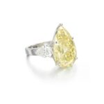10 Carat Pear Statement | Fancy Yellow | 14K White Gold | Rare Fancy-Color Splendour - Image 3