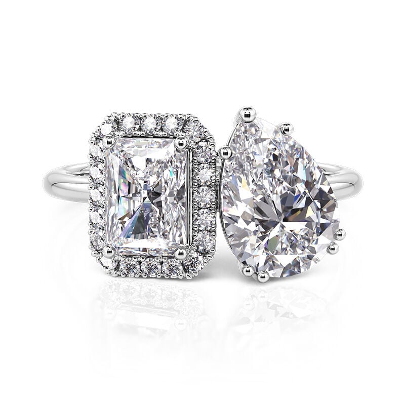 10-carat-radiant-and-pear-moi-et-toi-two-stone-ring-d-flawless-685-000-front-view-primary.jpg 10 Carat Radiant Toi Et Moi Diamond Ring | Brilliant White / D color | FL/IF - Image 1