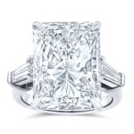 10 Carat Radiant Statement | Type IIa | Brilliant White / D color | FL/IF | 14K White Gold