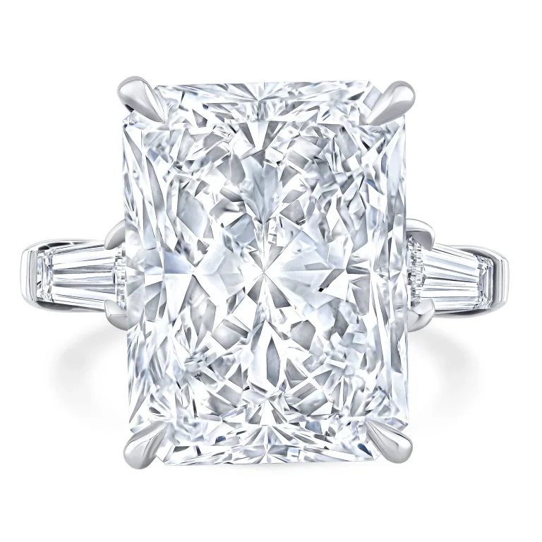 10 Carat Radiant Statement | Brilliant White / D color | VVS | 14K White Gold