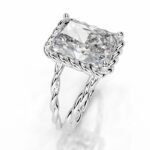 10 Carat Radiant Statement | Brilliant White | VS | 14K White Gold | Iconic Presence - Image 4