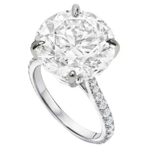 10 Carat Round Brilliant Statement | Brilliant White | SI | 14K White Gold