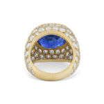 10 Carat Round Brilliant Statement | Royal Blue Sapphire | 14K White Gold - Image 4
