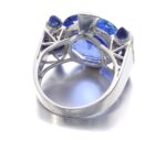10 Carat Round Brilliant Statement | Royal Blue Sapphire | 14K White Gold - Image 3
