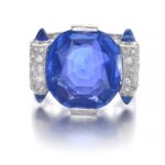 10 Carat Round Brilliant Statement | Royal Blue Sapphire | 14K White Gold