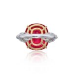 10 Carat Round Brilliant Statement | Ruby Red | 14K White Gold | Grand Palais Radiance - Image 2