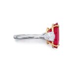 10 Carat Round Brilliant Statement | Ruby Red | 14K White Gold | Grand Palais Radiance - Image 3