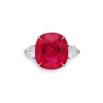 10 Carat Round Brilliant Statement | Ruby Red | 14K White Gold | Grand Palais Radiance