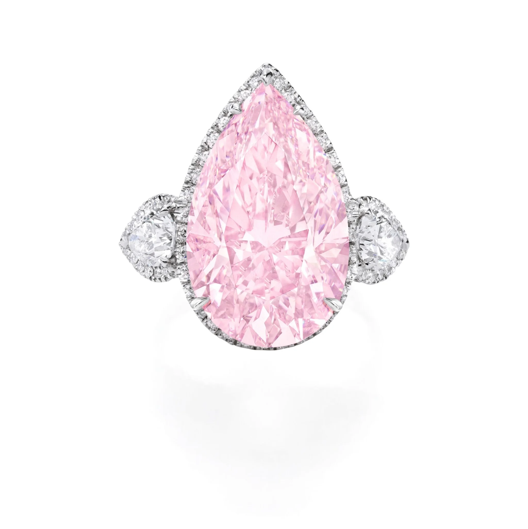 Fancy Pink Diamonds: Rarity and How to Buy 2. 10 Carat Pear Statement | Fancy Pink | 14K White Gold