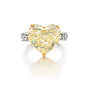 10 Carat Heart Shape Statement | Fancy Yellow | 14K White Gold | A Crown-Worthy Fancy Rarity