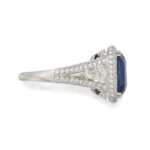 10 Carat Round Brilliant Statement | Royal Blue Sapphire | 14K White Gold - Image 3