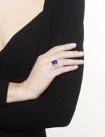 10 Carat Round Brilliant Statement | Royal Blue Sapphire | 14K White Gold - Image 4