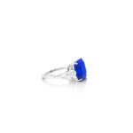 10 Carat Round Brilliant Statement | Royal Blue Sapphire | 14K White Gold - Image 2