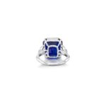 10 Carat Round Brilliant Statement | Royal Blue Sapphire | 14K White Gold - Image 3