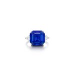 10 Carat Round Brilliant Statement | Royal Blue Sapphire | 14K White Gold