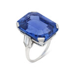 10 Carat Round Brilliant Statement | Royal Blue Sapphire | 14K White Gold