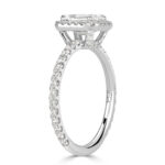 1.6 Carat Emerald Diamond Ring | 14K White Gold | Classic Charm | Signature - Image 3