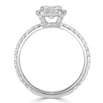 1.6 Carat Emerald Diamond Ring | 14K White Gold | Classic Charm | Signature - Image 4