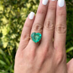 11.62 Carat Emerald Statement | 18K White Gold | Unparalleled Brilliance
