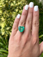 11.62 Carat Emerald Statement | 18K White Gold | Unparalleled Brilliance