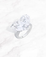 11 Carat Heart Shape Statement | Brilliant White | VS | 14K White Gold - Image 2