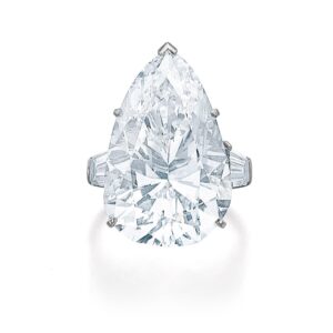 11 Carat Pear Statement | Type IIa | Brilliant White / D color | FL/IF | 14K White Gold