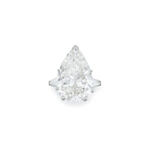 11 Carat Pear Statement | Brilliant White / D color | VVS | 14K White Gold