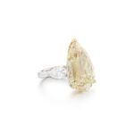 11 Carat Pear Statement | Fancy Yellow | 14K White Gold | A Crown-Worthy Fancy Rarity - Image 2