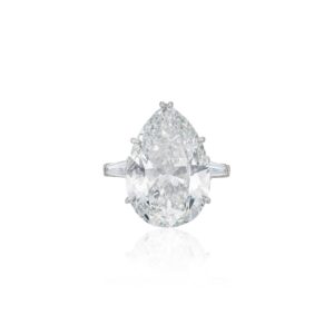 11 Carat Pear Statement | Brilliant White | SI | 14K White Gold | Grand Palais Radiance