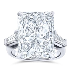 11 Carat Radiant Statement | Type IIa | Brilliant White / D color | FL/IF | 14K White Gold