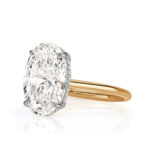 4.5 Carat Oval Diamond Ring | Brilliant White | 14K White Gold | A Classic Statement - Image 2