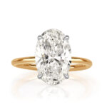 4.5 Carat Oval Diamond Ring | Brilliant White | 14K White Gold | A Classic Statement