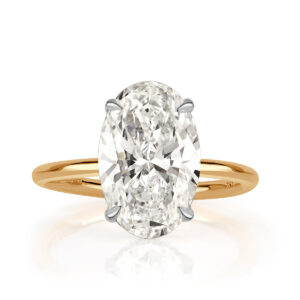 4.5 Carat Oval Diamond Ring | Brilliant White | 14K White Gold | A Classic Statement