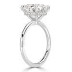 4 Carat Round Brilliant Diamond Ring | Brilliant White | 14K White Gold | Quiet Power - Image 2